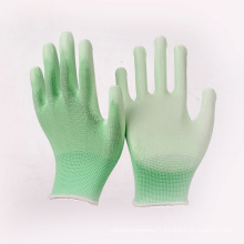 La paume tricotée sans couture 13G et le doigt d&#39;unité centrale ont adapté les gants enduits en nylon d&#39;ESD de nylon / polyester